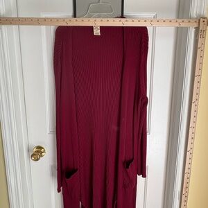Faded Glory Women's Burgundy Cardigan